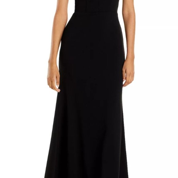 Aqua One-Shoulder Ruffled Gown - Picture 6 of 9